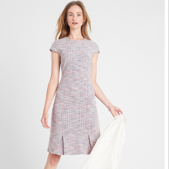 Banana Republic Dresses & Skirts - Banana Republic KNIT TWEED SHEATH DRESS Size 16